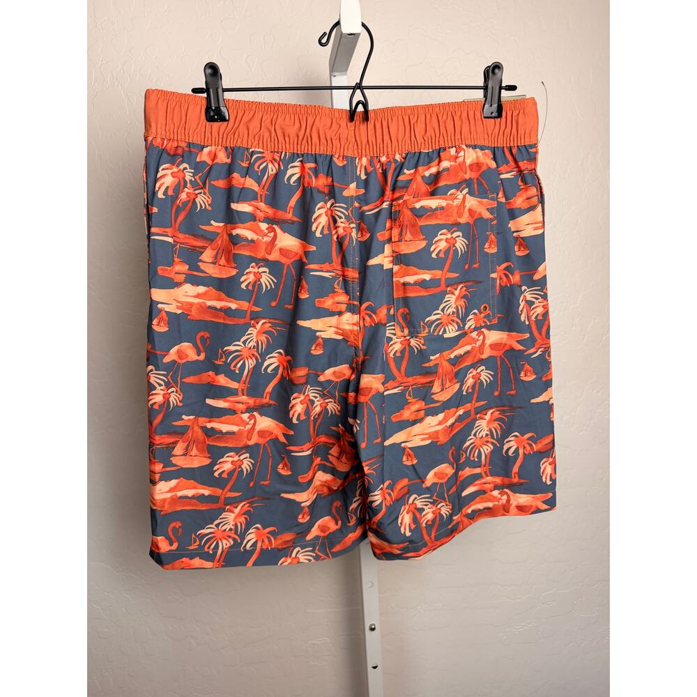 Goodfellow & Co Men’s Swim Trunks Medium Flamingo Palm Print 9” Inseam NWT - Picture 3 of 5